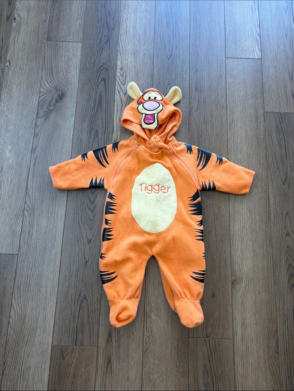 Disney | Tigger Orange and Yellow Fleece One-Piece Costume